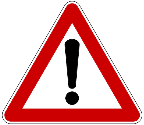 Red triangle warning symbol